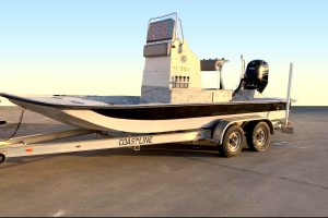 Capt. Dave Edwards' 21 ft Attack A Flat bay boat with 175 HP Suzuki